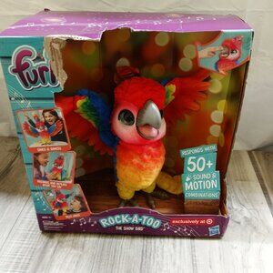 FurReal Friends Rock A Too The Show Bird Interactive Talking Plush Parrot Hasbro
